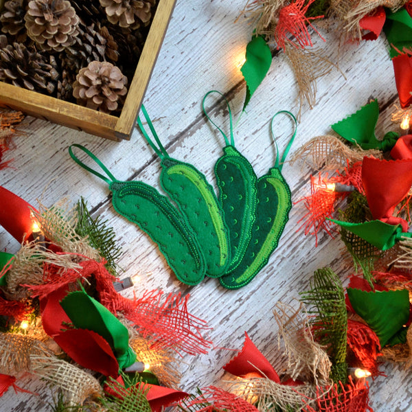 NEW! Pickle Felt Ornament