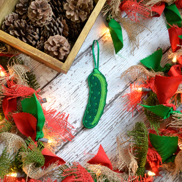 NEW! Pickle Felt Ornament