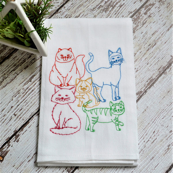 Lots of Cats Tea Towel