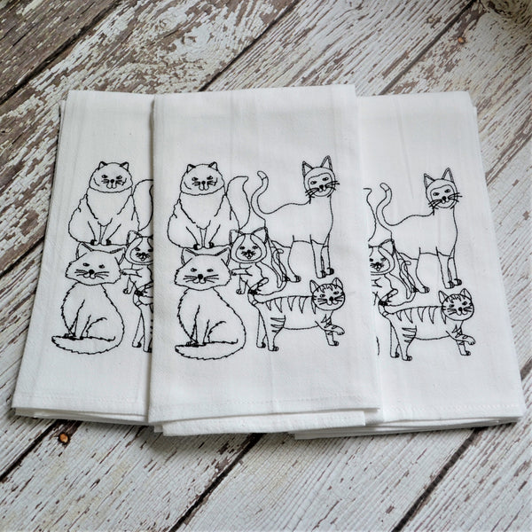 Lots of Cats Tea Towel