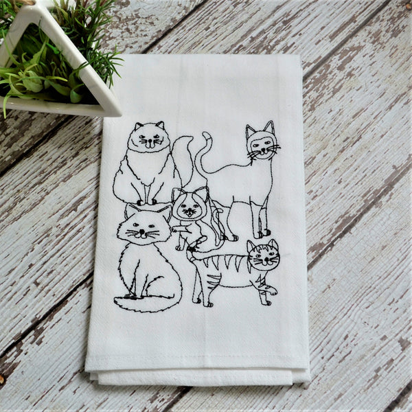 Lots of Cats Tea Towel