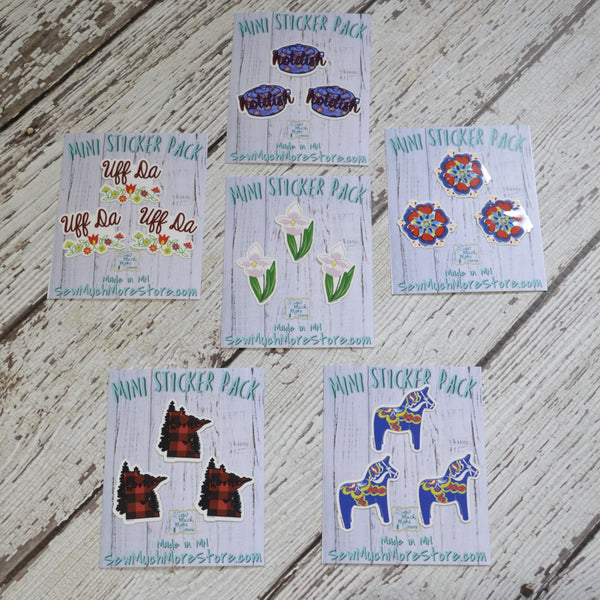 Mini Sticker Packs, Vinyl Stickers