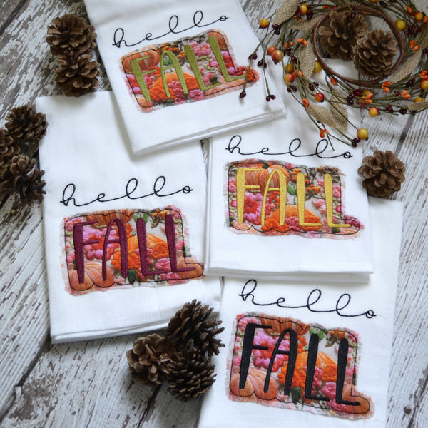 Hello Fall Tea Towel
