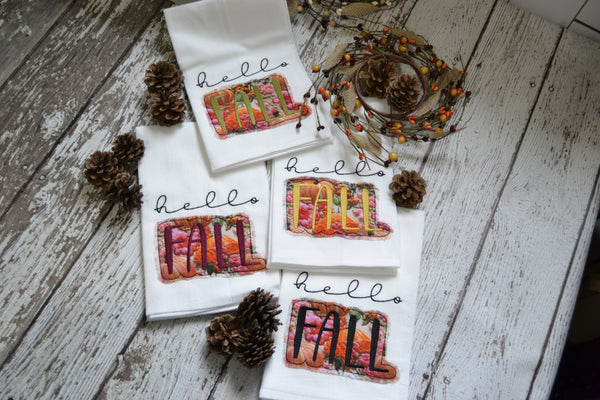 Hello Fall Tea Towel