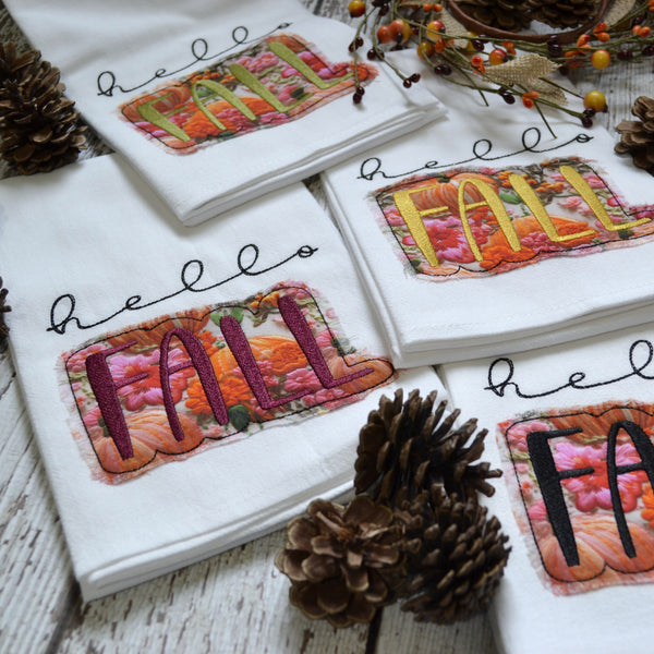 Hello Fall Tea Towel