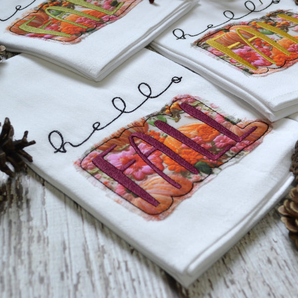 Hello Fall Tea Towel