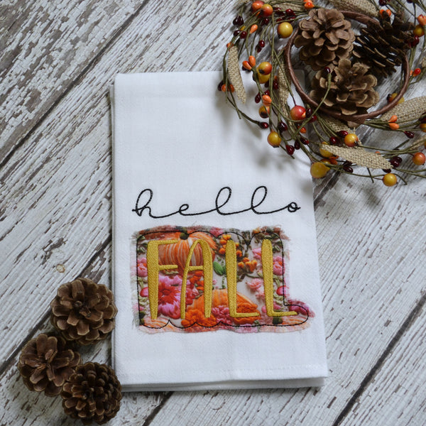 Hello Fall Tea Towel