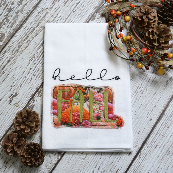 Hello Fall Tea Towel