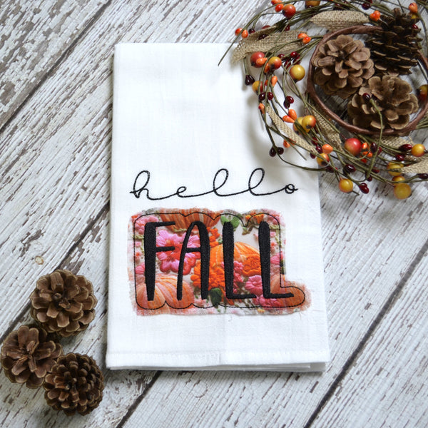 Hello Fall Tea Towel