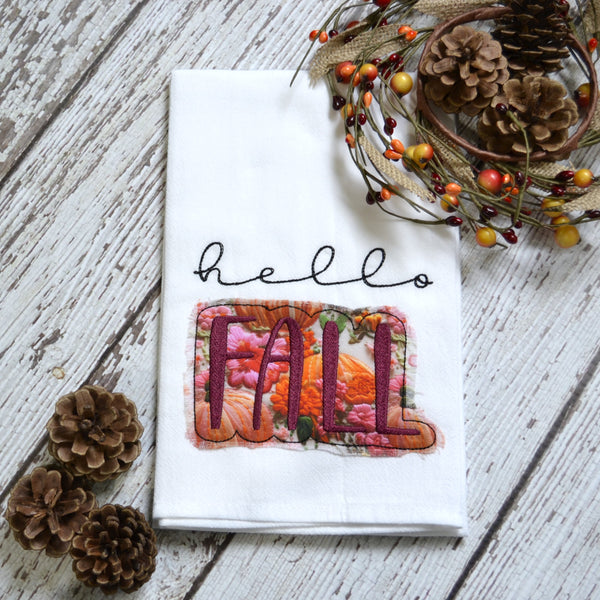 Hello Fall Tea Towel