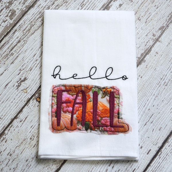 Hello Fall Tea Towel