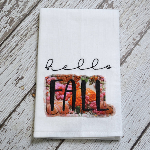 Hello Fall Tea Towel