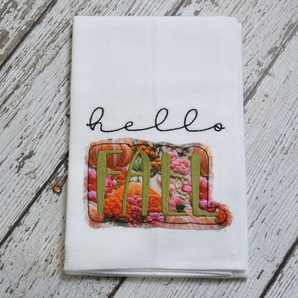 Hello Fall Tea Towel