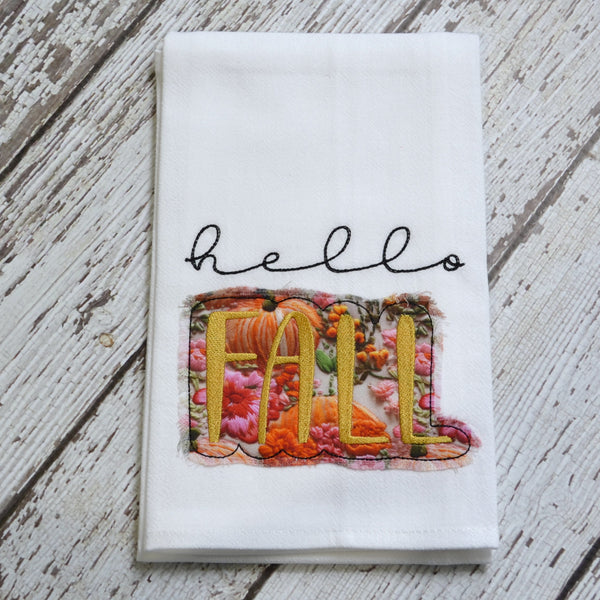 Hello Fall Tea Towel