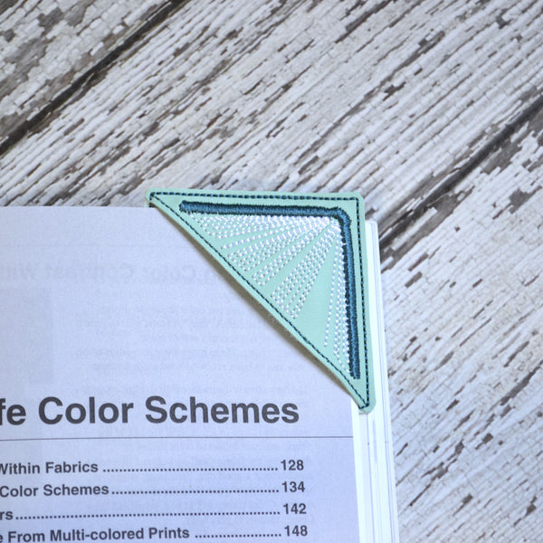 Corner Bookmark - Embroidered Book