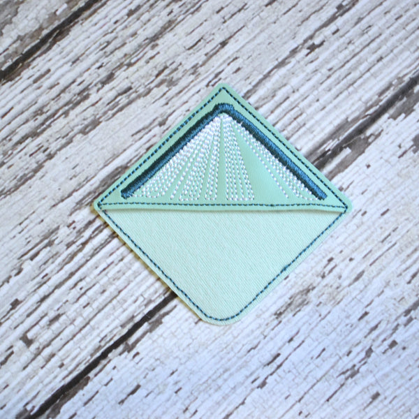 Corner Bookmark - Embroidered Book