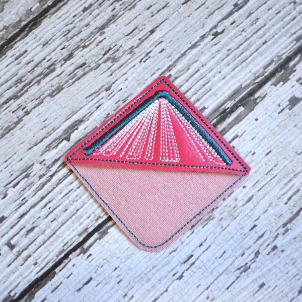 Corner Bookmark - Embroidered Book