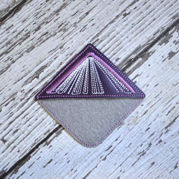 Corner Bookmark - Embroidered Book