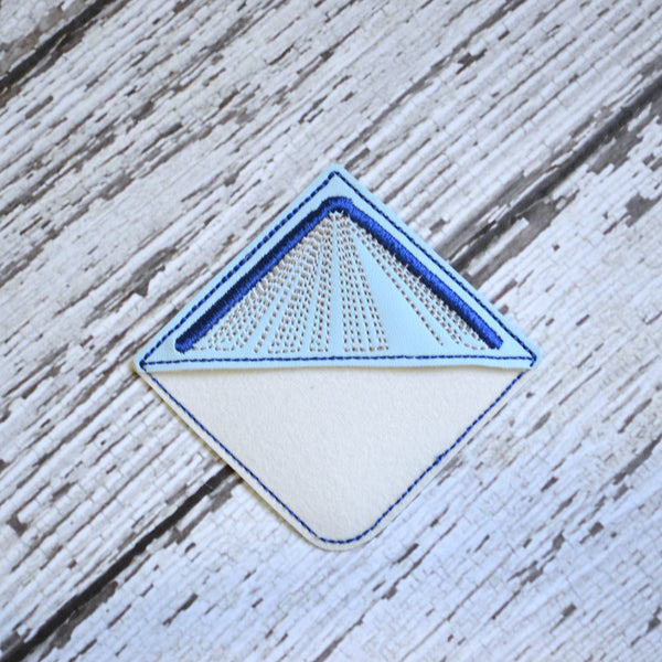 Corner Bookmark - Embroidered Book