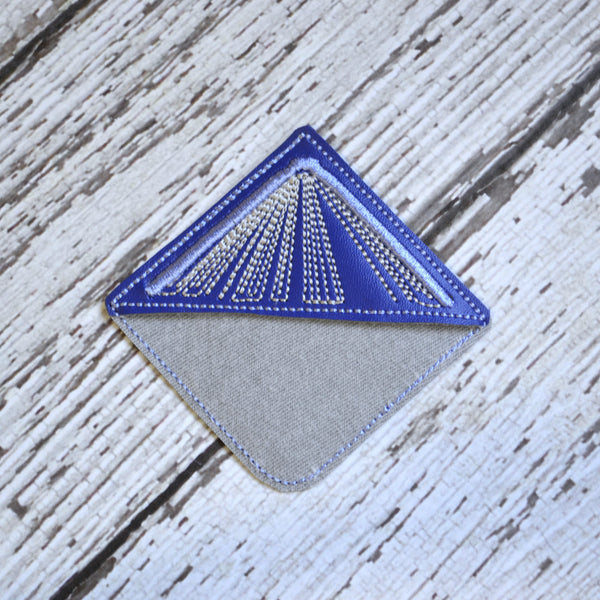 Corner Bookmark - Embroidered Book