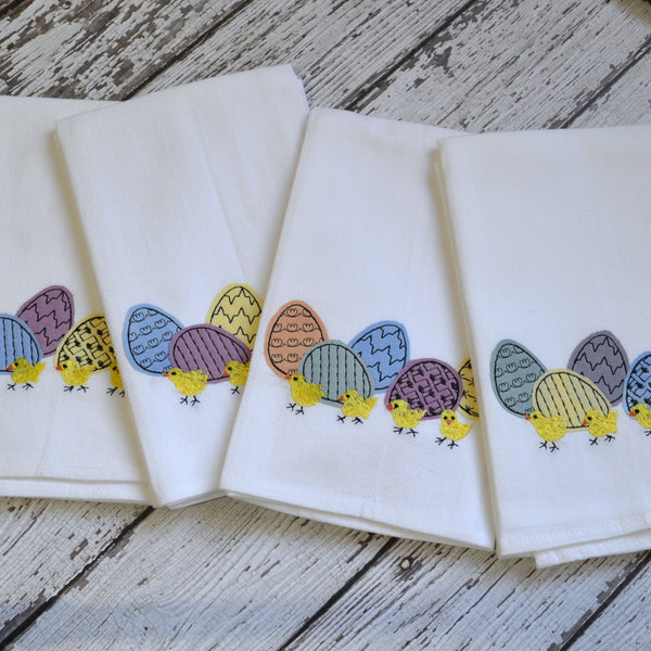 Eggs & Chicks Tea Towel