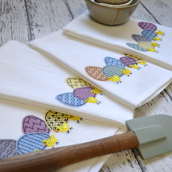 Eggs & Chicks Tea Towel