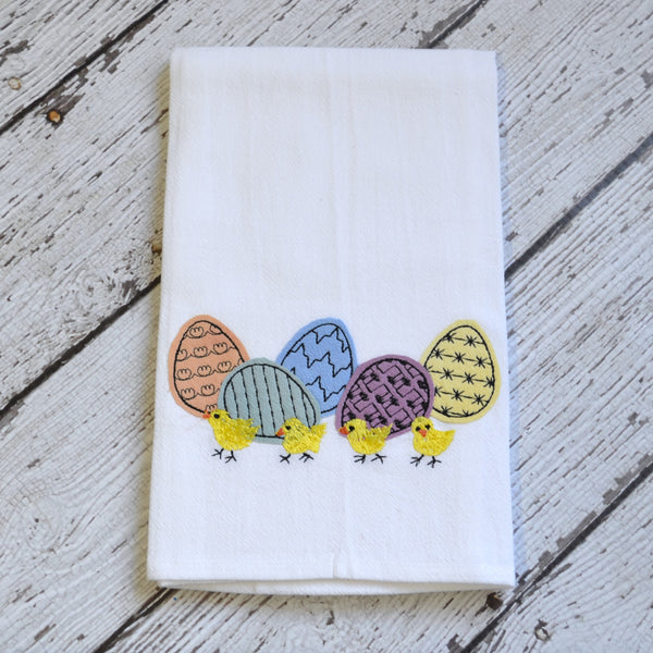 Eggs & Chicks Tea Towel