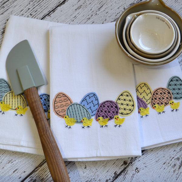 Eggs & Chicks Tea Towel
