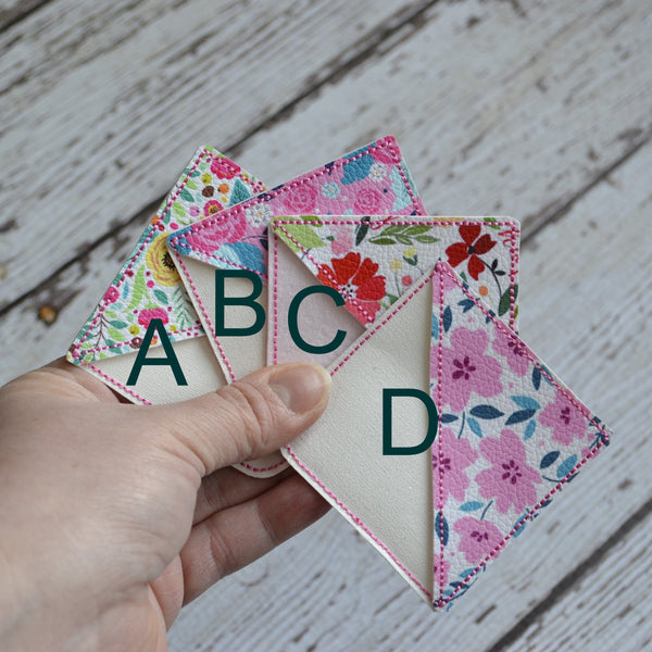 Corner Bookmark - Pink Florals