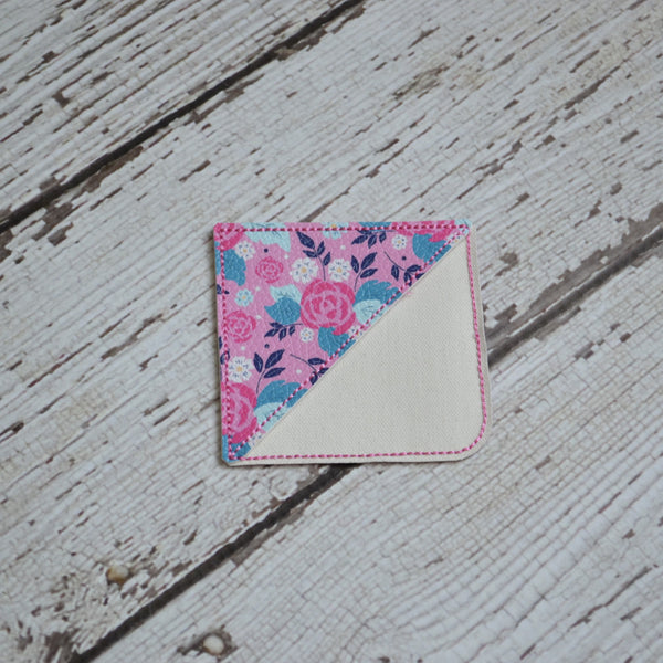 Corner Bookmark - Pink Florals