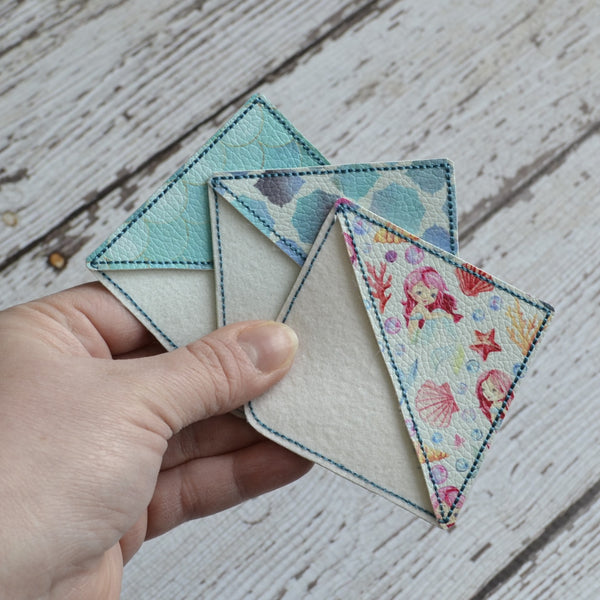 Corner Bookmark - Teal Mermaids