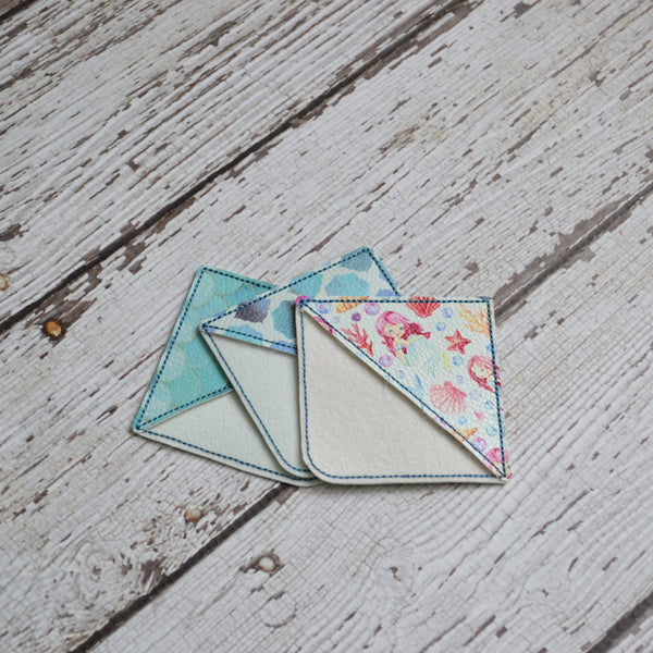Corner Bookmark - Teal Mermaids