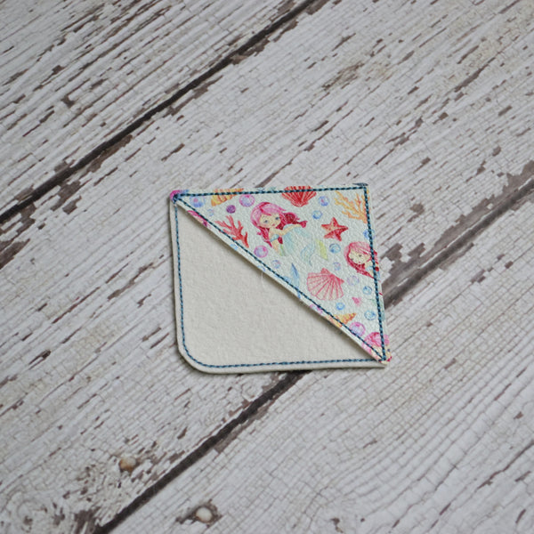 Corner Bookmark - Teal Mermaids