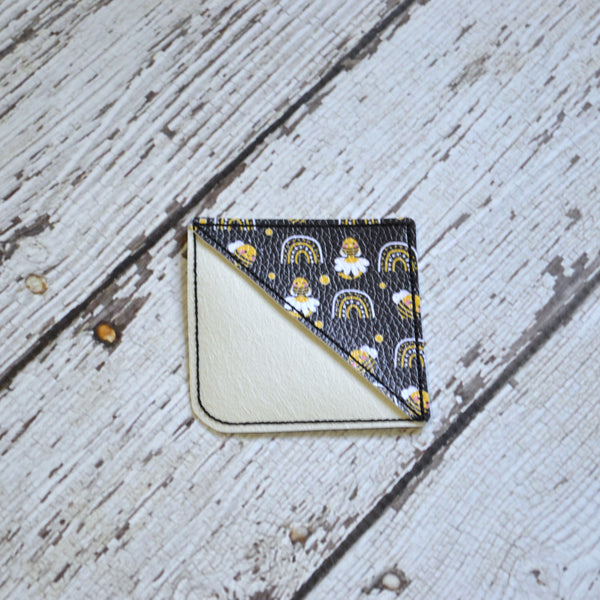 Corner Bookmark - Black and Yellow, Bees