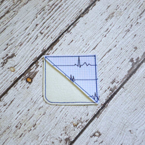 Corner Bookmark - Nurse Healthcare Heart