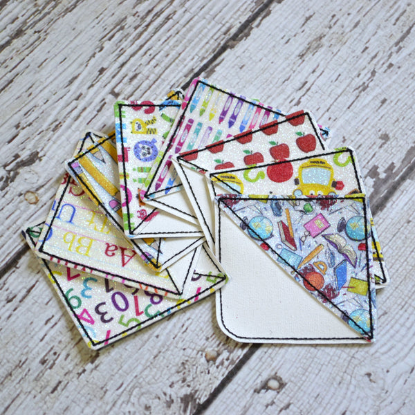 Corner Bookmark - Teacher Glitter, School