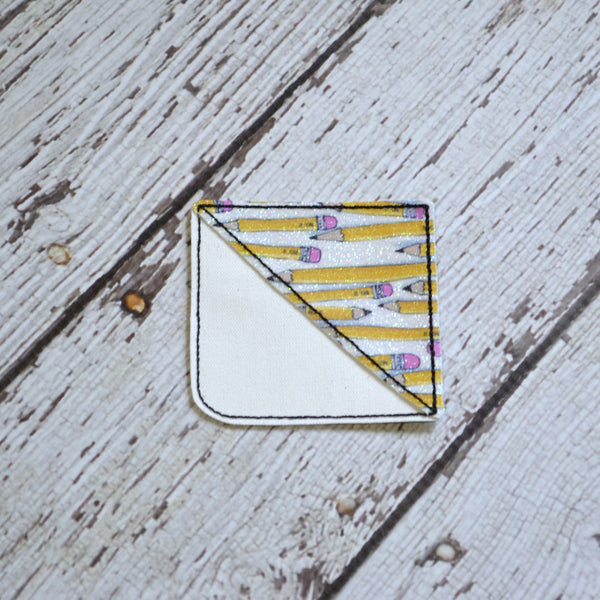 Corner Bookmark - Teacher Glitter, School