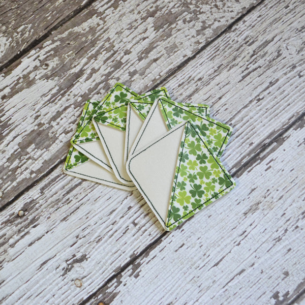 NEW! Corner Bookmark - Shamrocks