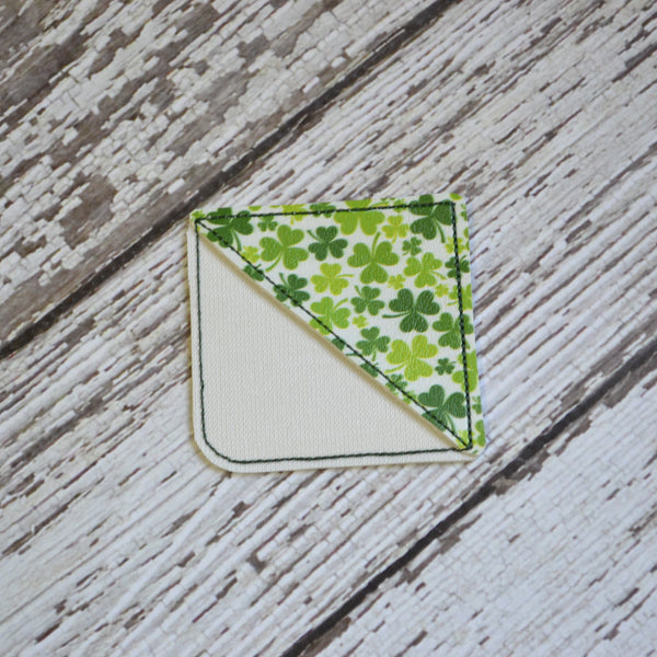 NEW! Corner Bookmark - Shamrocks