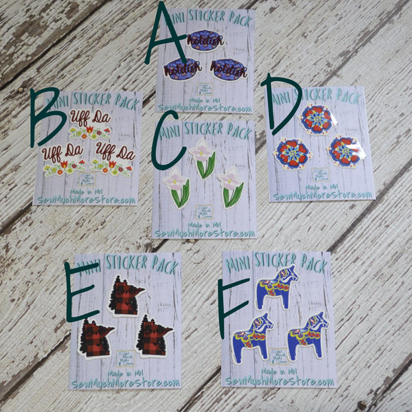 Mini Sticker Packs, Vinyl Stickers