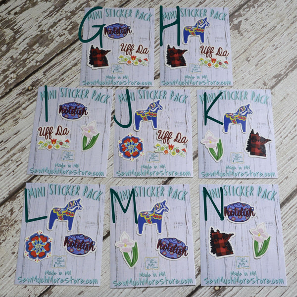Mini Sticker Packs, Vinyl Stickers