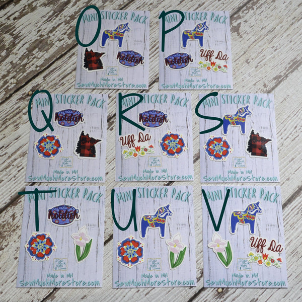 Mini Sticker Packs, Vinyl Stickers