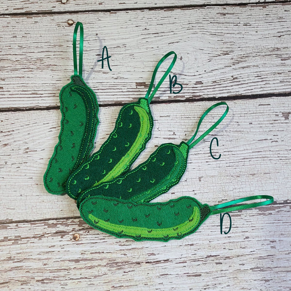 NEW! Pickle Felt Ornament