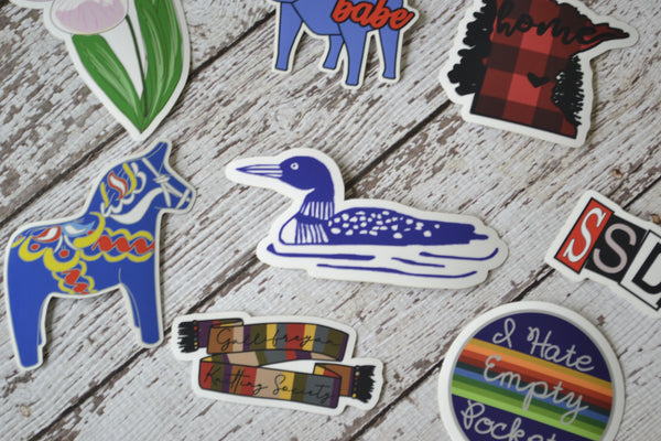 Ready to ship - 'Loon' Vinyl Sticker - 4" x 2"