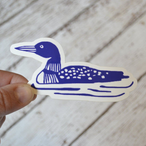 Ready to ship - 'Loon' Vinyl Sticker - 4" x 2"