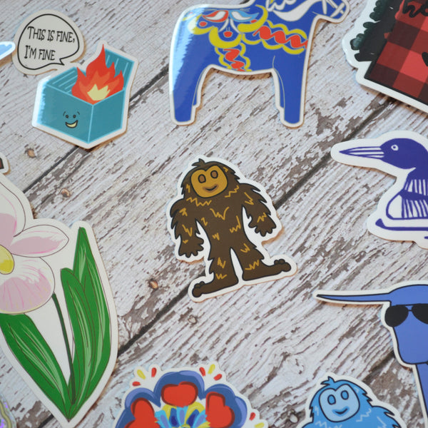 Ready to ship - 'Bigfoot' Vinyl Sticker - 1.7" x 2.2"