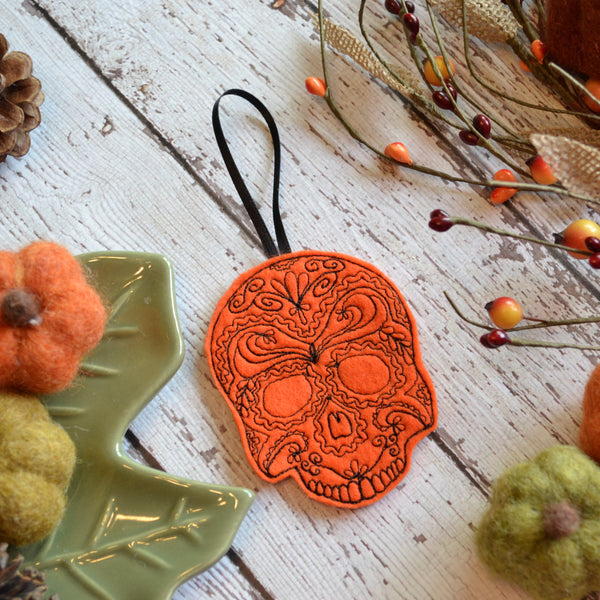 Skull Felt Ornament