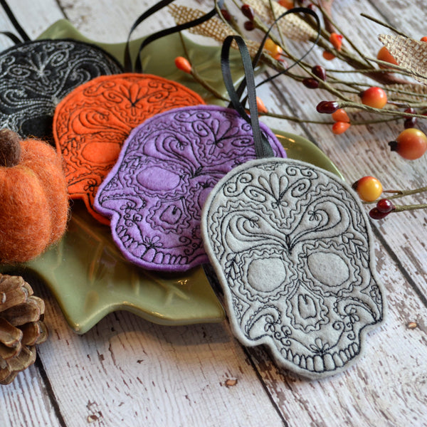 Skull Felt Ornament