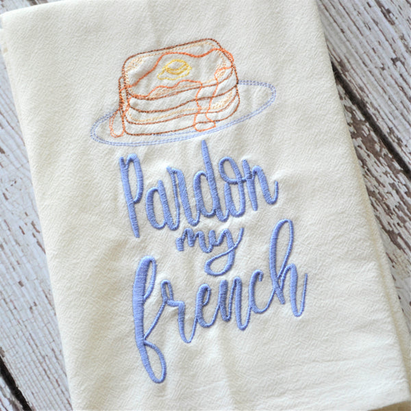 Pardon My French Tea Towel