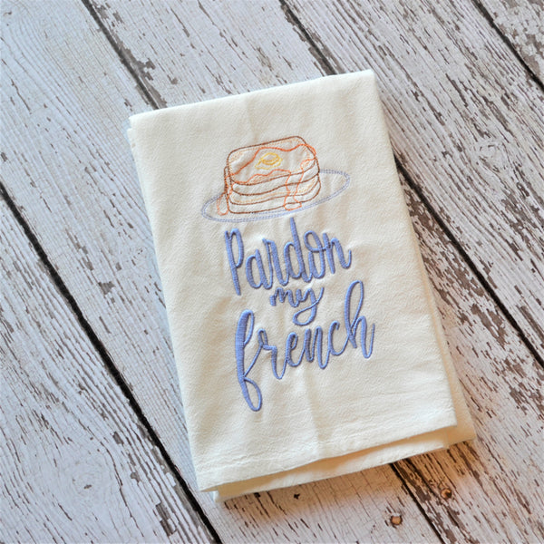 Pardon My French Tea Towel